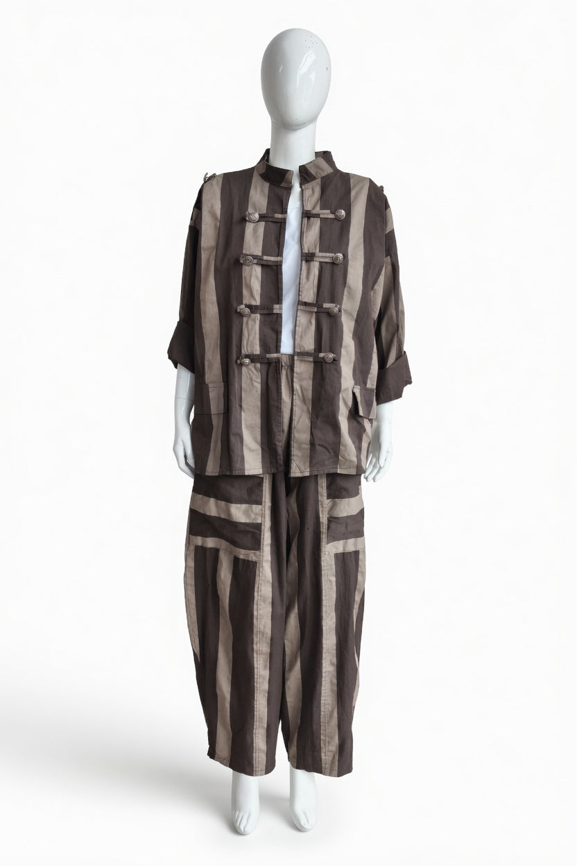 Made in Italy Stripe Military Jacket