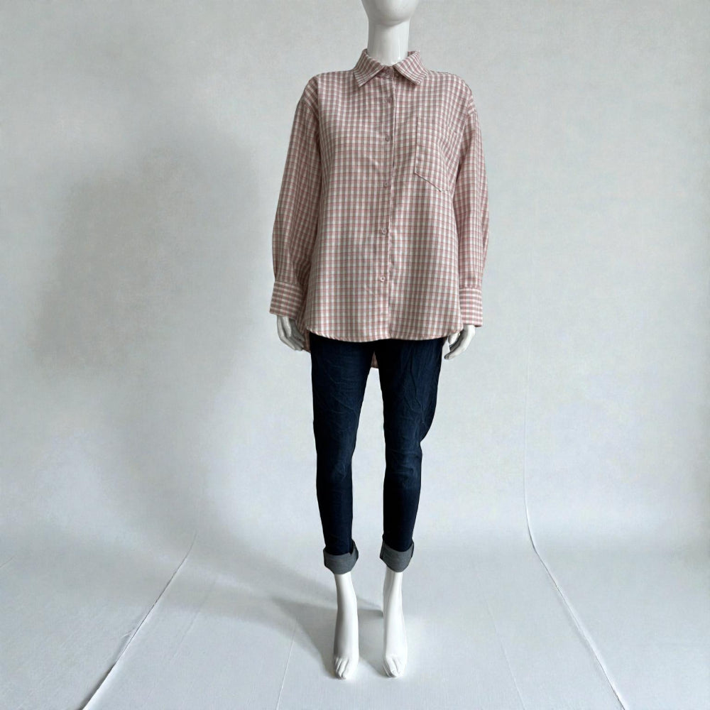 Made In Italy Gingham Button Up Shirt