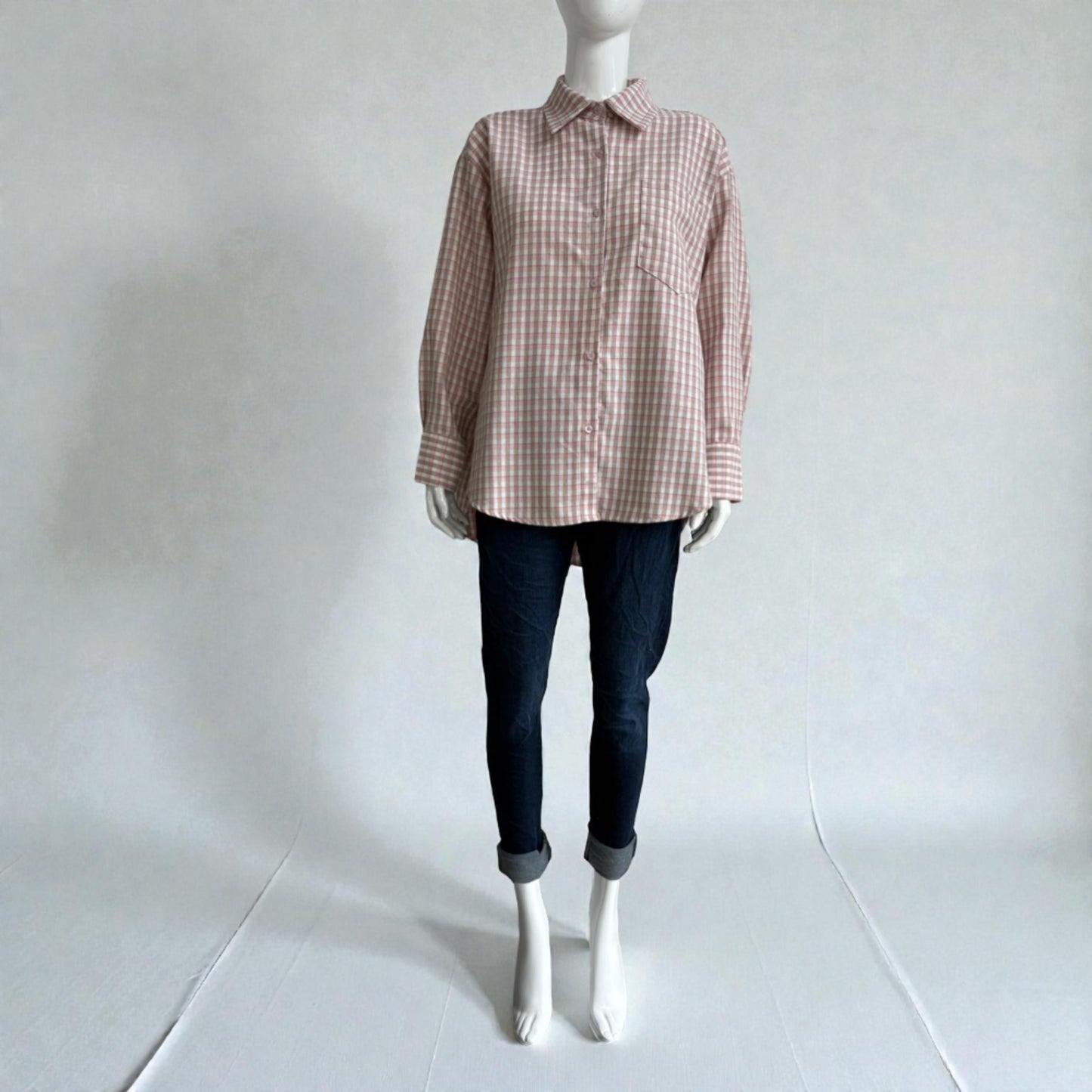 Made In Italy Gingham Button Up Shirt