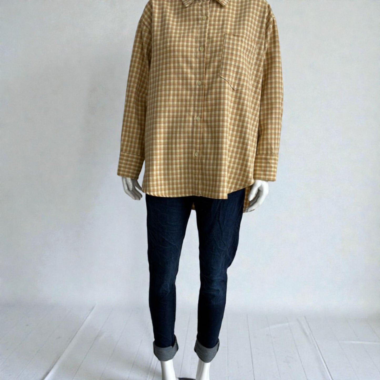 Made In Italy Gingham Button Up Shirt