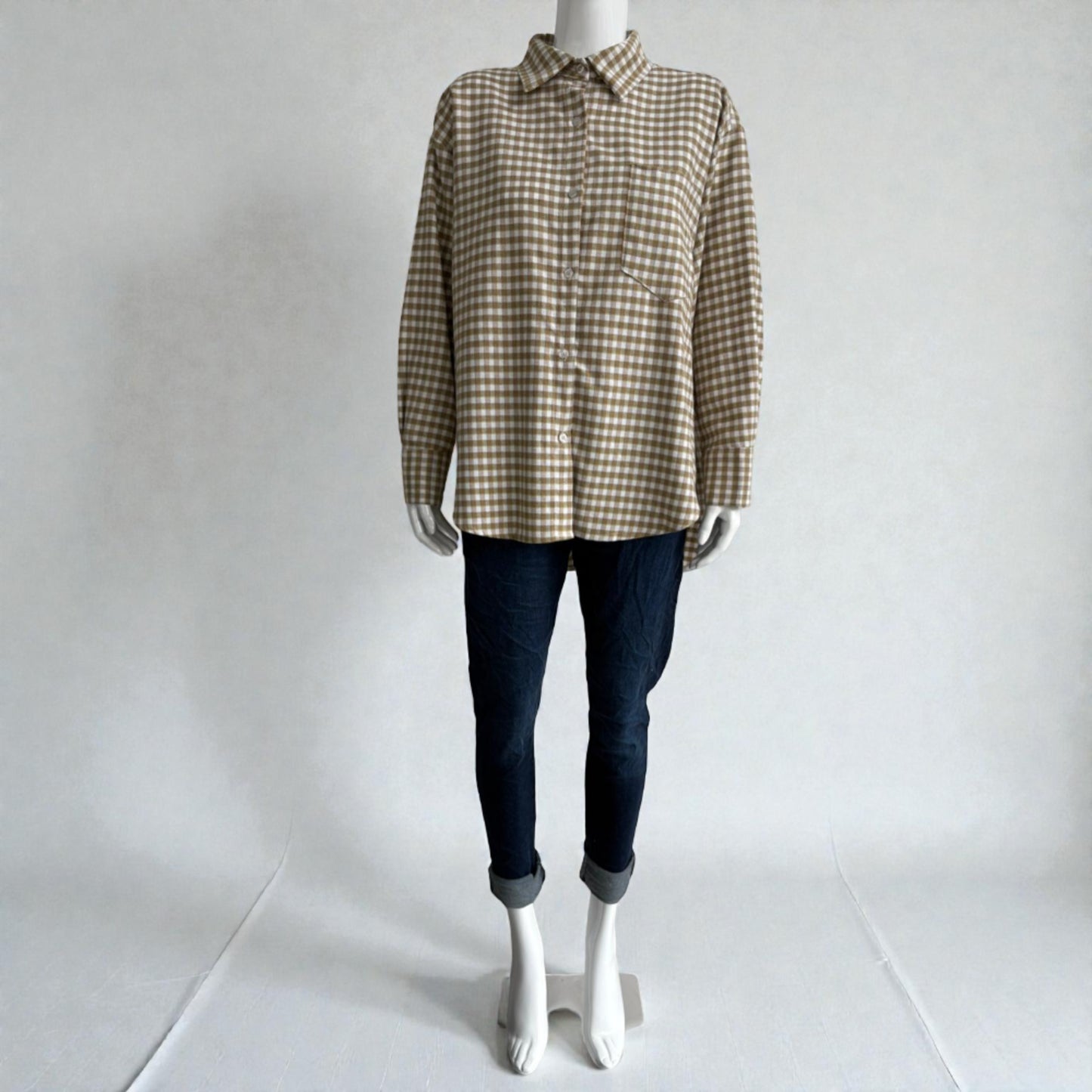 Made In Italy Gingham Button Up Shirt