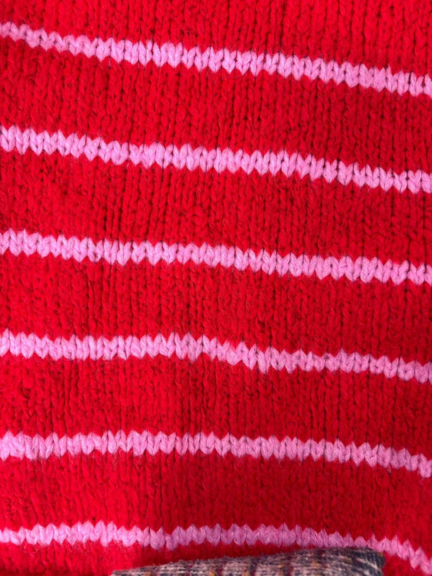 Wool Stripe Balloon Sleeve Jumper