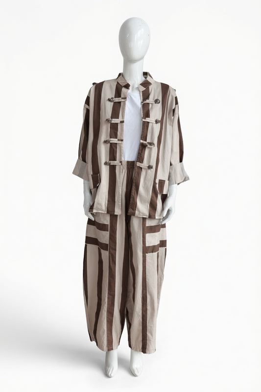 Made in Italy Stripe Military Jacket