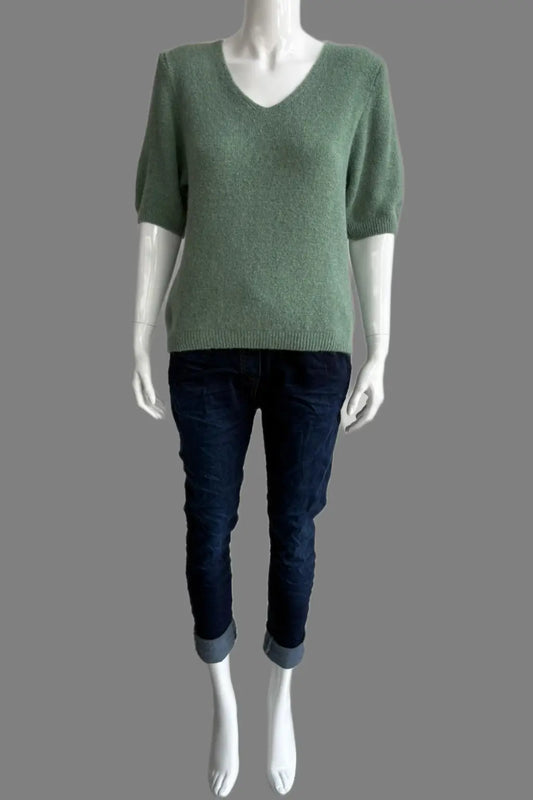 Wool Short Sleeve Jumper