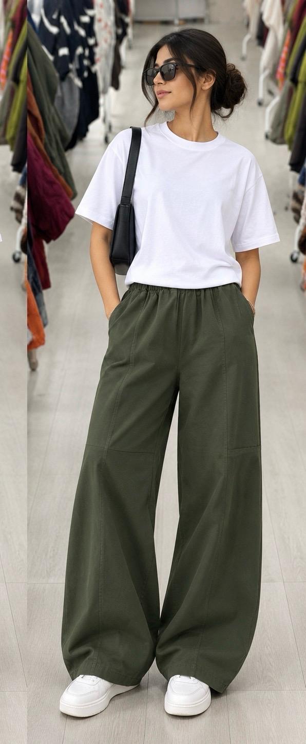 Made in Italy Gaberdine Canvas Barrel Pant
