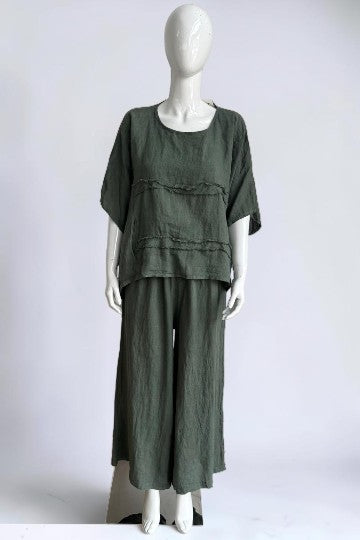 Made in Italy Linen Frey Top