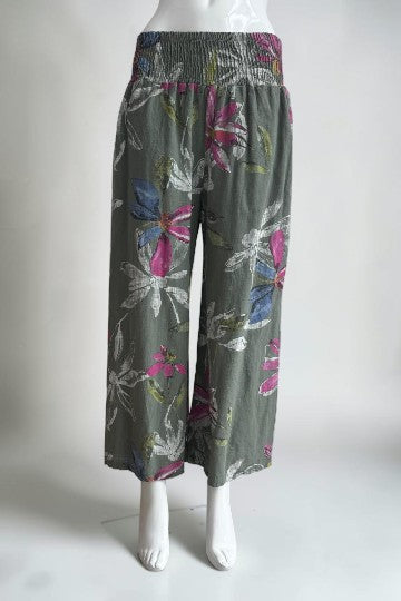 Made in Italy Print Cotton Pant