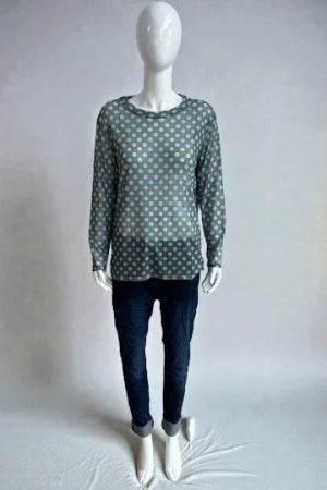 Made in Italy Polkadot Mesh Tops.