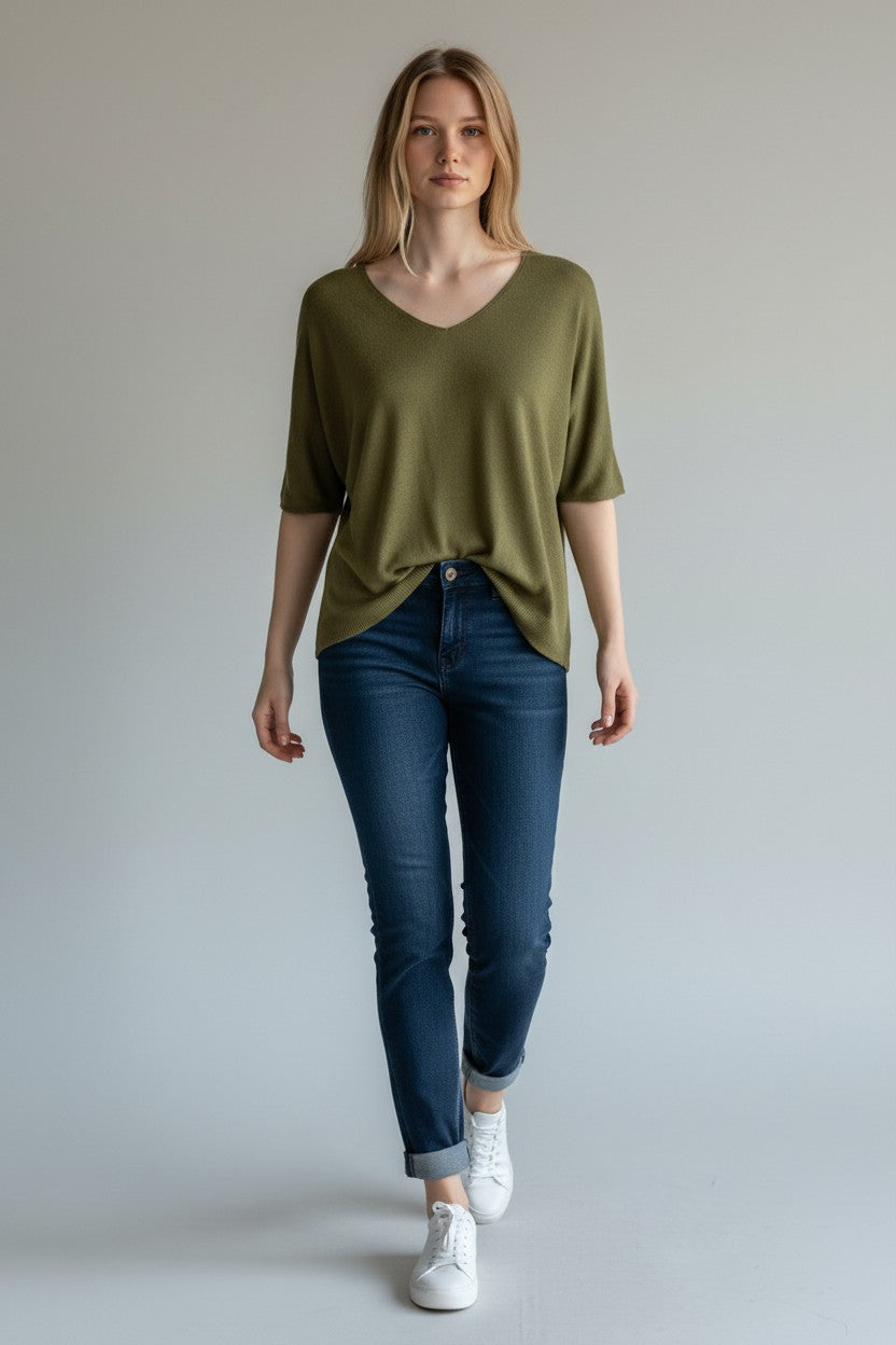 Made in Italy Fine Knit Top