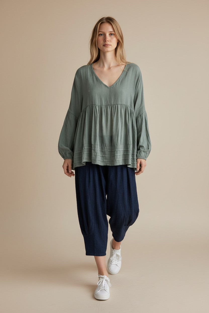 Cotton Artist Smock Top Lagenlook