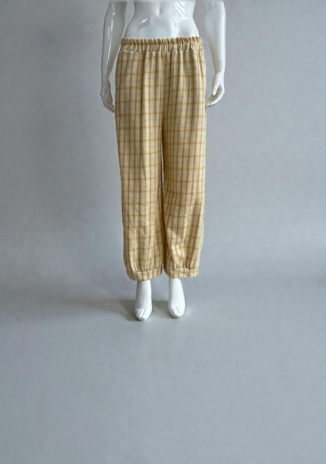 Made in Italy Plaid Baloon Pant