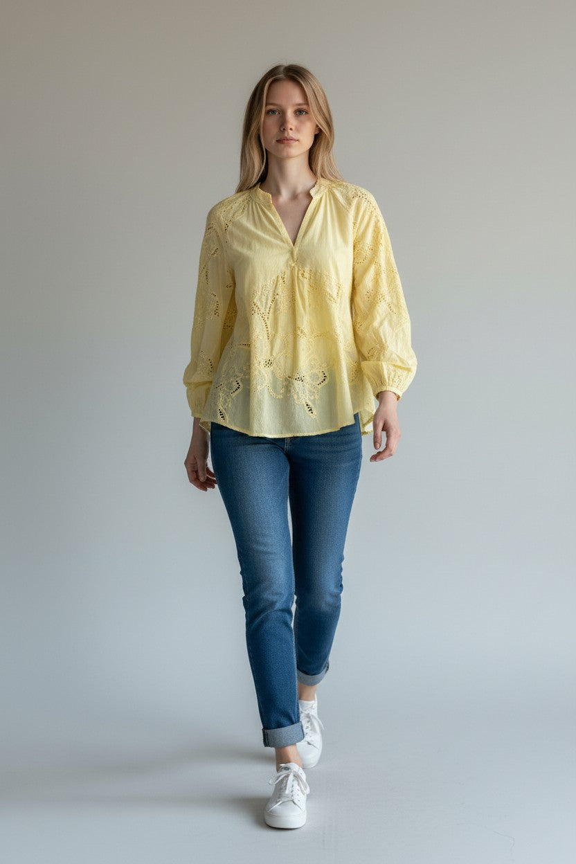 Embroidered Boho Blouse