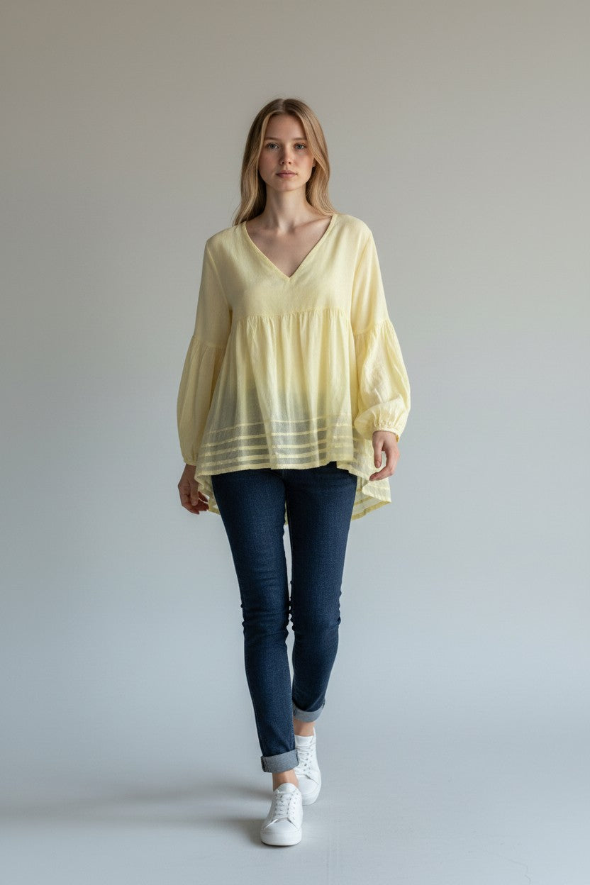 Cotton Artist Smock Top Lagenlook