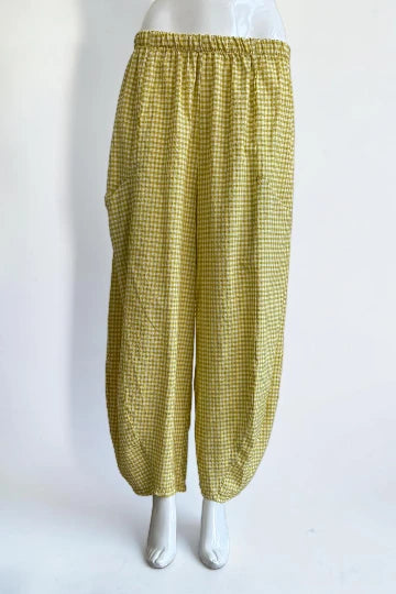 Gingham Barrel Pant Lagenlook