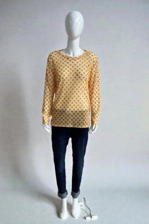 Made in Italy Polkadot Mesh Tops.