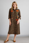 Zetaotto Embroidered Shirt Dress