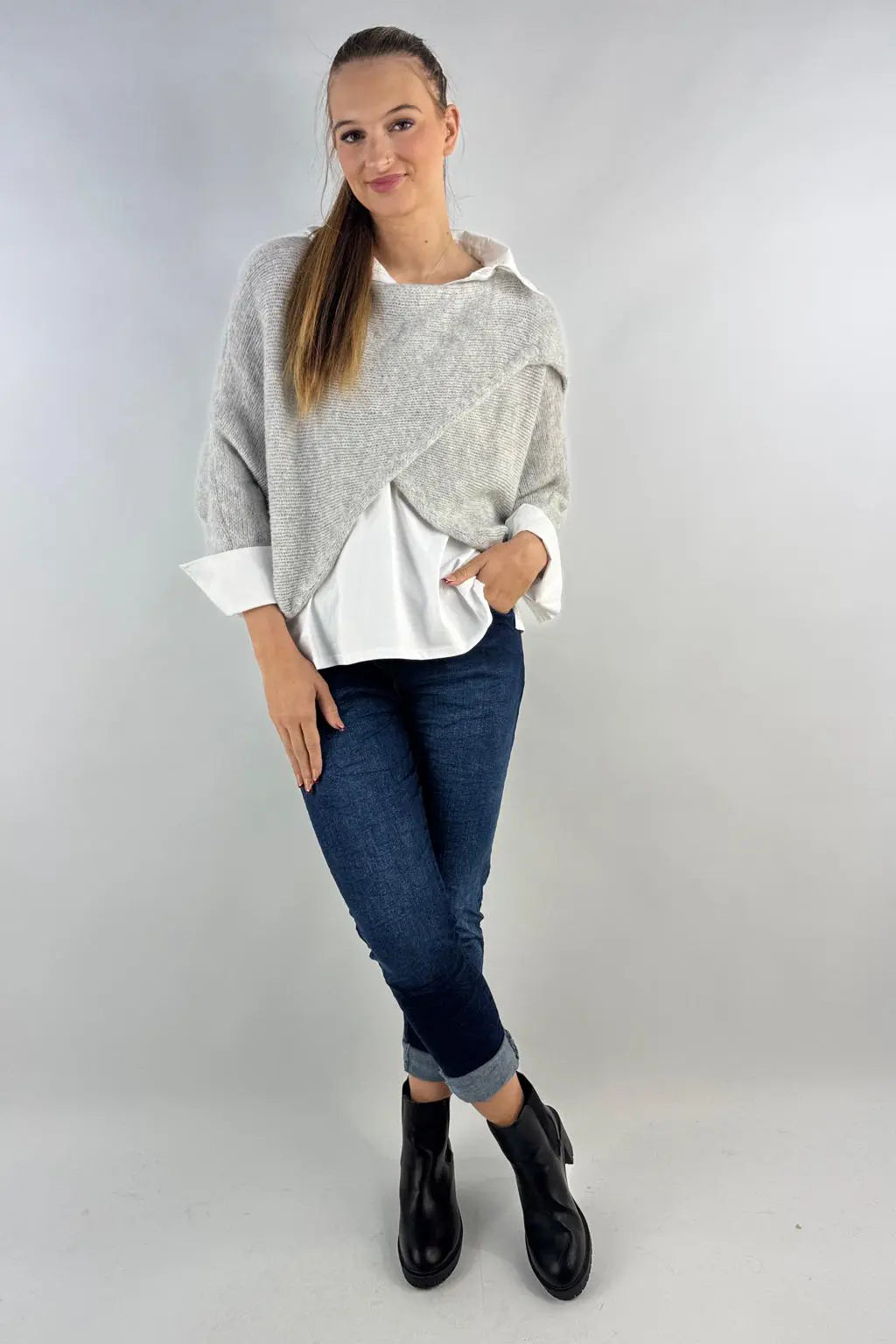 Wool Wrap over Layering Knit