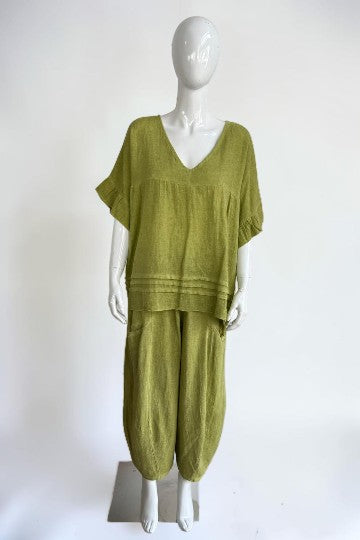 Linen Smock Top Lagenlook
