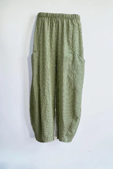 Gingham Barrel Pant Lagenlook