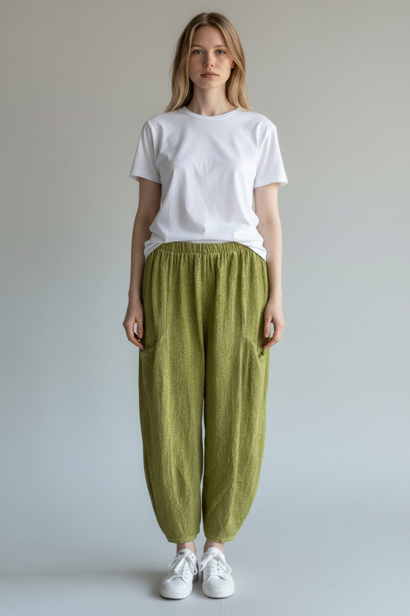 Linen Barrel Lag Pant Lagenlook
