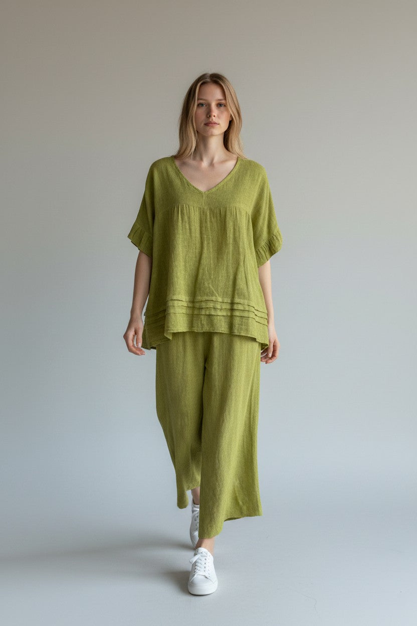 Linen Smock Top Lagenlook