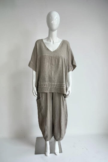 Linen Smock Top Lagenlook