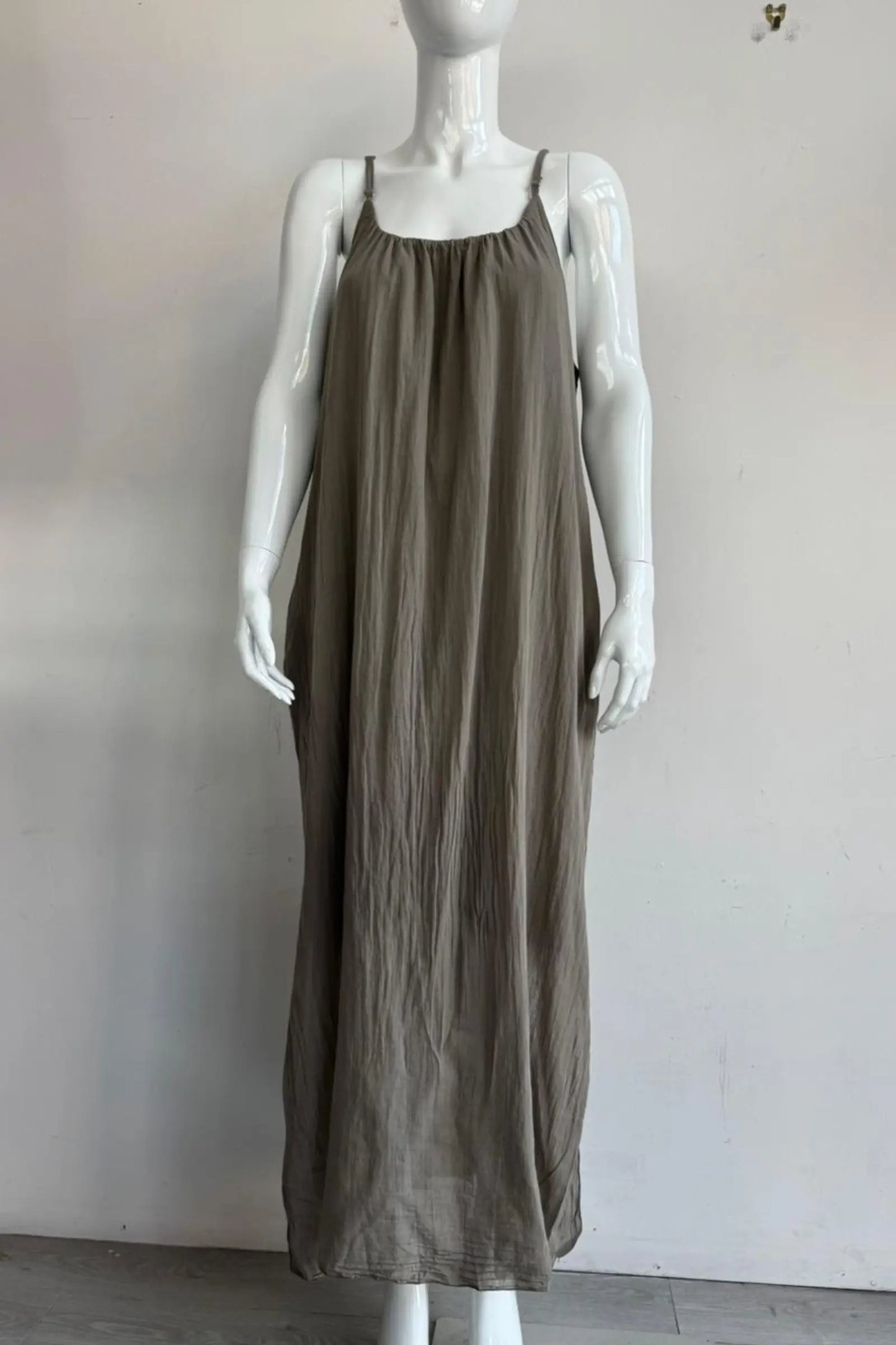 Cotton Strap Maxi Dress