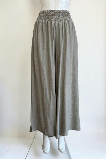 Shirred Elasticated Palazzo Pant