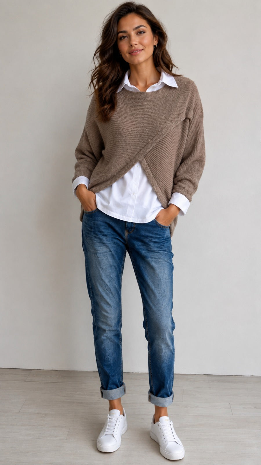 Italian Wool X over Layering Knit