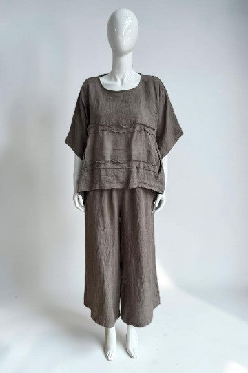 Made in Italy Linen Frey Top