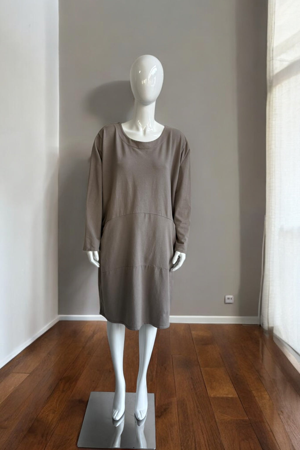 Made in Italy Cocoon Sweat Tunic Dress Lagenlook