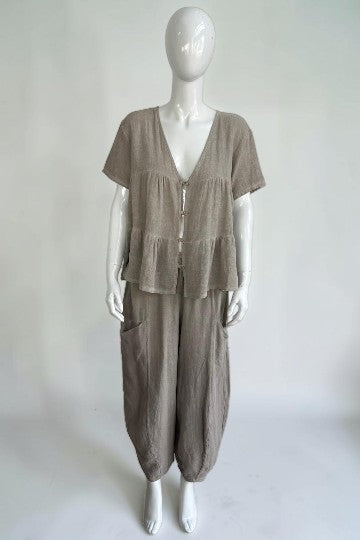 Linen Barrel Lag Pant Lagenlook