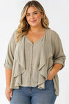 Linen Frill Shirt Lagenlook