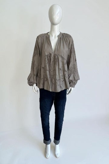 Embroidered Boho Blouse