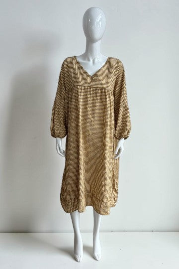 Made in Italy Gingham Smock Dress