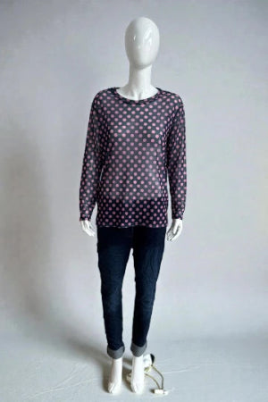 Made in Italy Polkadot Mesh Tops.