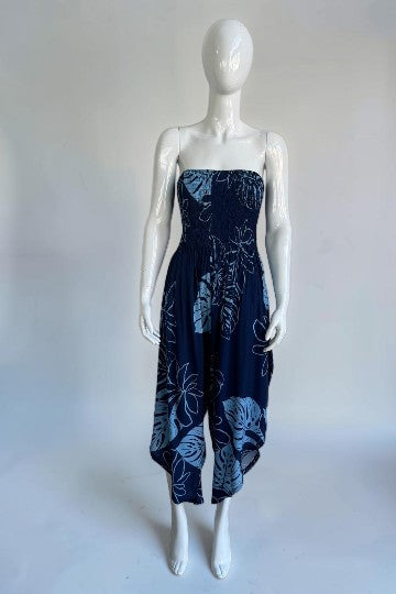 Made in Italy Shirred Elasticated Bandeau Jumpsuit