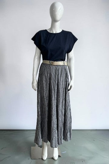 Gingham Palazzo Pant Lagenlook
