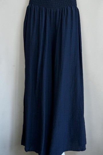 Shirred Elasticated Palazzo Pant
