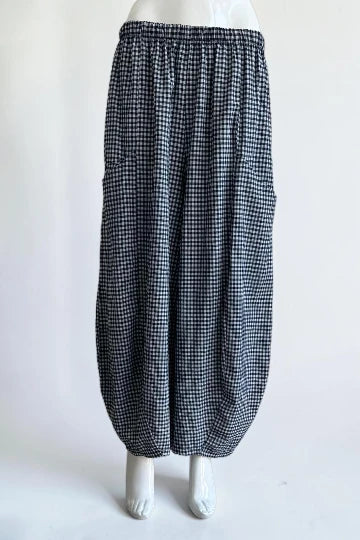 Gingham Barrel Pant Lagenlook