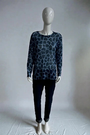 Made in Italy Leopard Print Mesh Tops