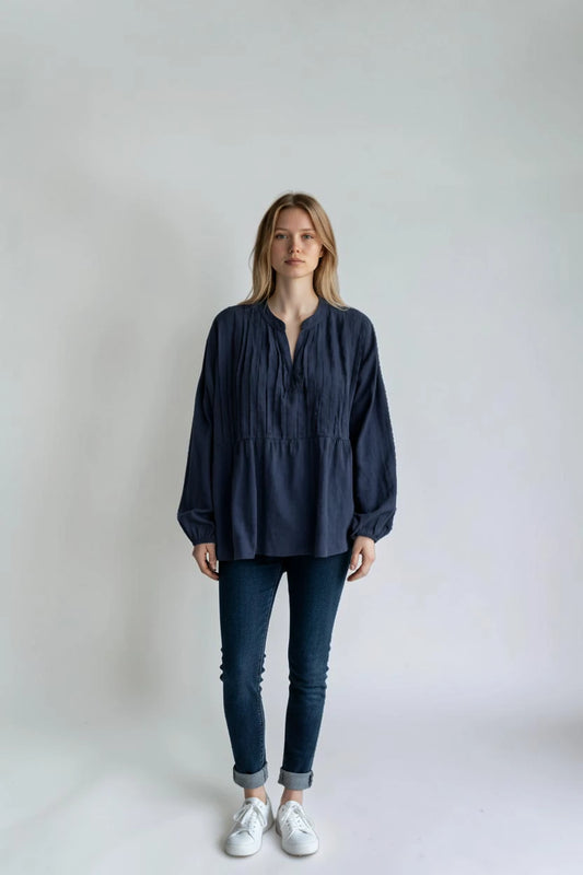 Made in Italy Pintuck Top