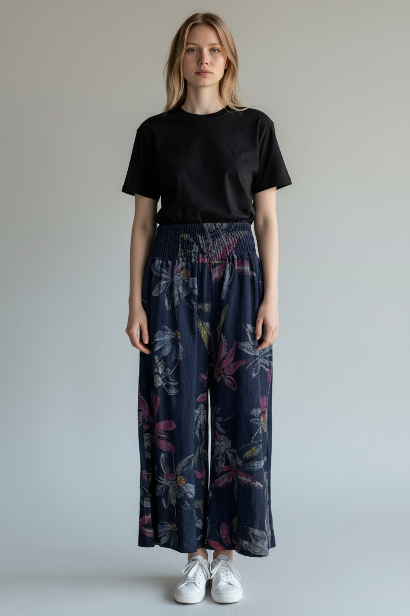 Made in Italy Print Cotton Pant