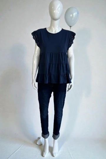 Made in Italy Jersey Broidery Top