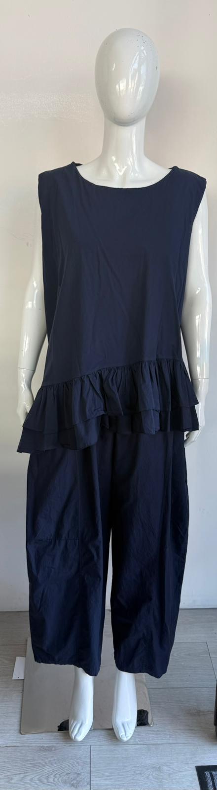 Made in Italy Cotton Frill Bottom Top
