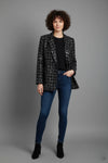 Black Tweed Sequin Blazer