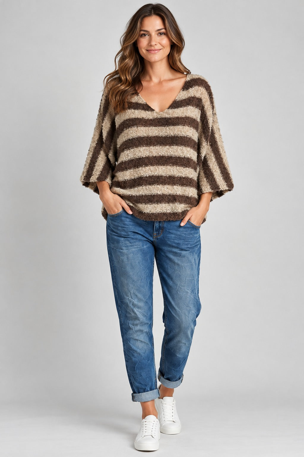 Women's Boucle Stripe Jumper