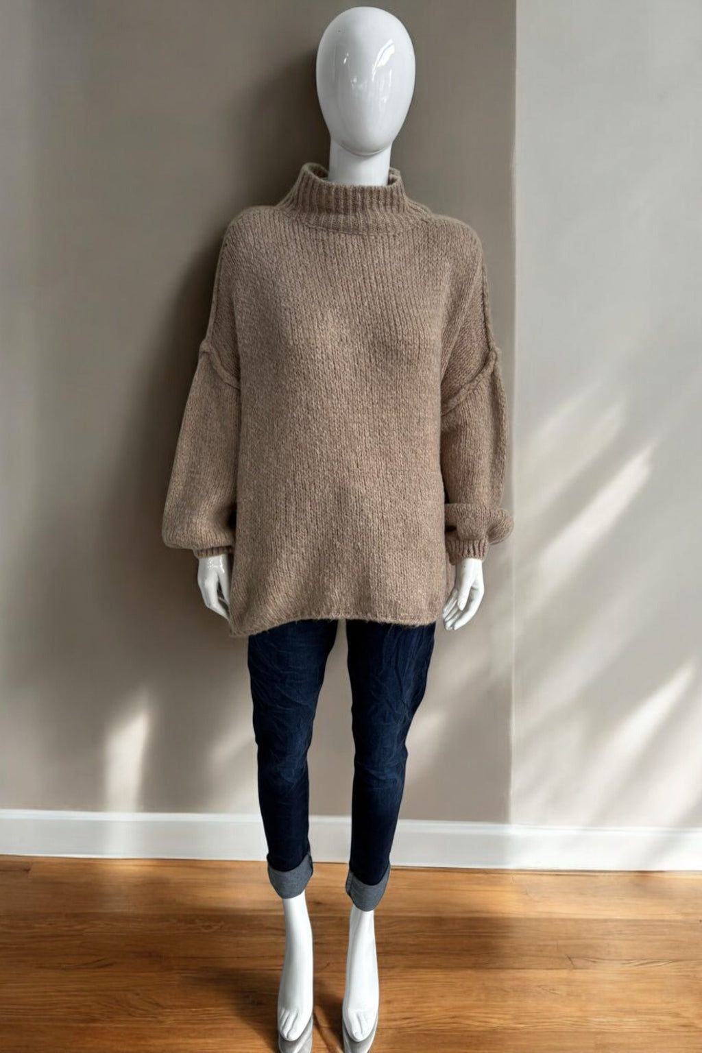 Italian Wool Balloon Sleeve Jumper