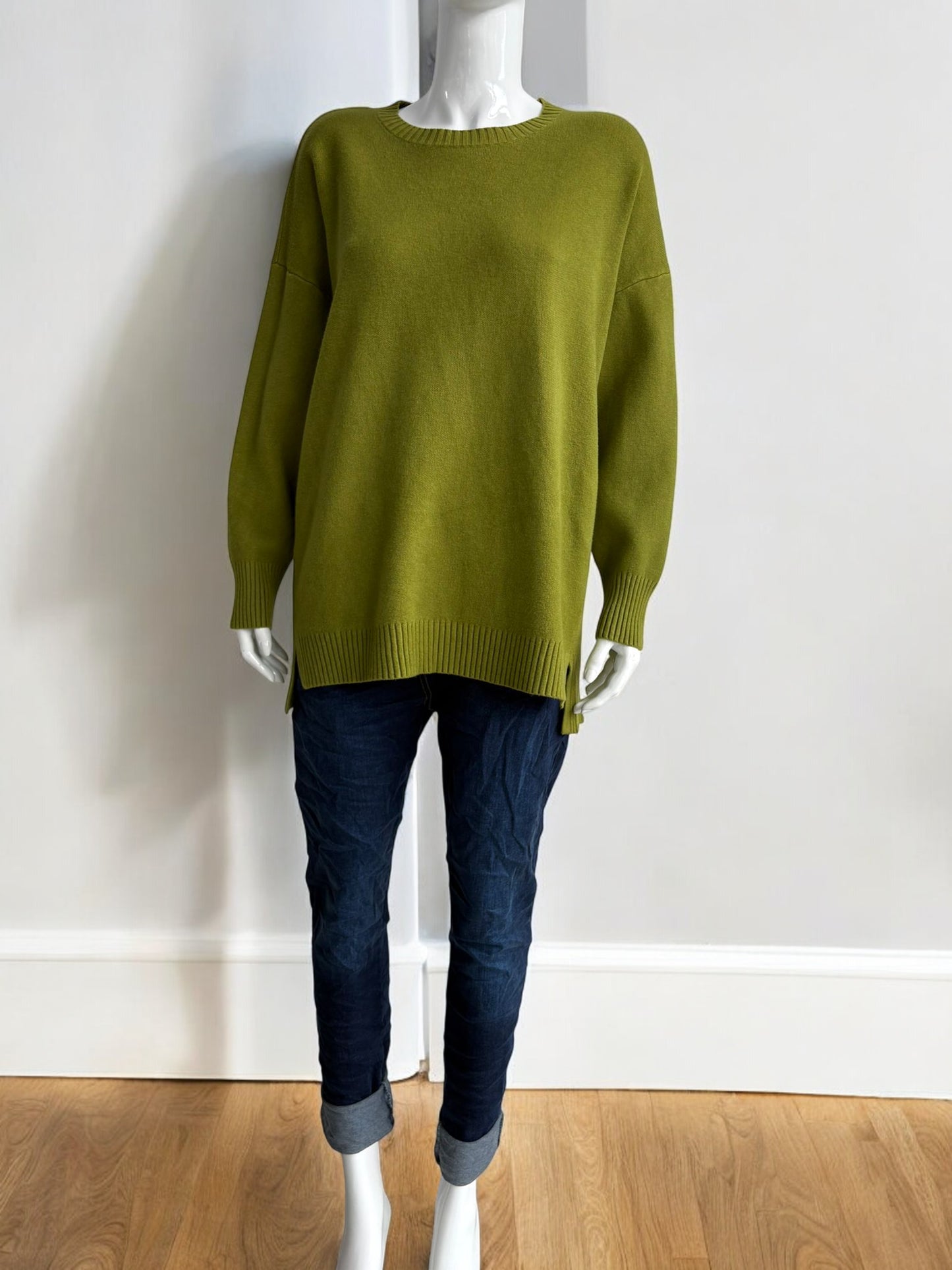 Made in Italy Soft Knit Split Hem Jumper