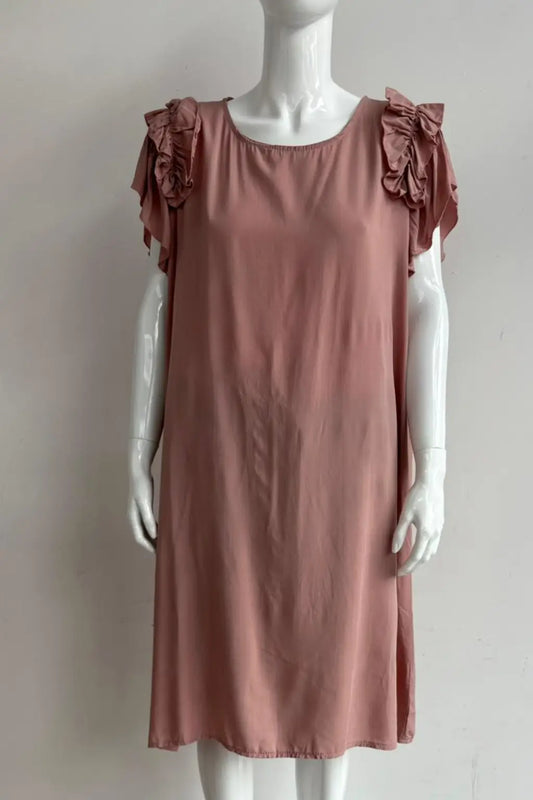 Made in Italy Ruffle Sleeve Shift dress